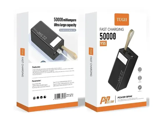 Внешний аккумулятор Power Bank 50000mAh 22.5W TUGII Y55 быстрая зарядка для смартфонов и гаджетов Одесса