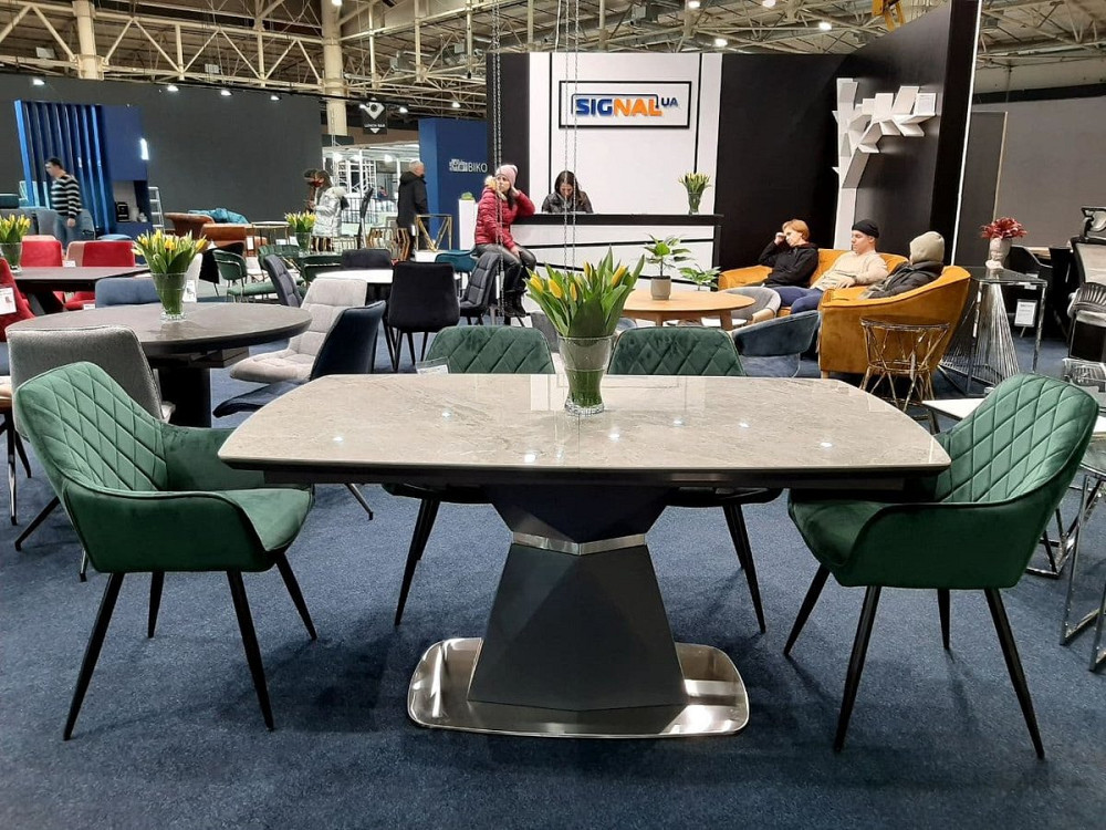 Стілець LINEA VELVET чорний каркас/зелений BL.78 Київ - фото 14