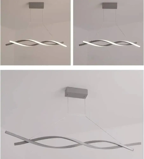 Светодиодная люстра Волна PJ802 (Серый) 100см Винница - изображение 4