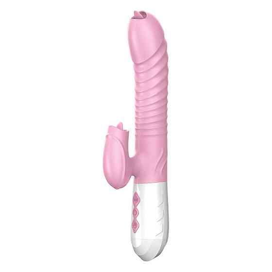 Вибратор - Silicone Vibrator USB 7 Function and Thrusting Function / Heating Pink Sex Aura Киев