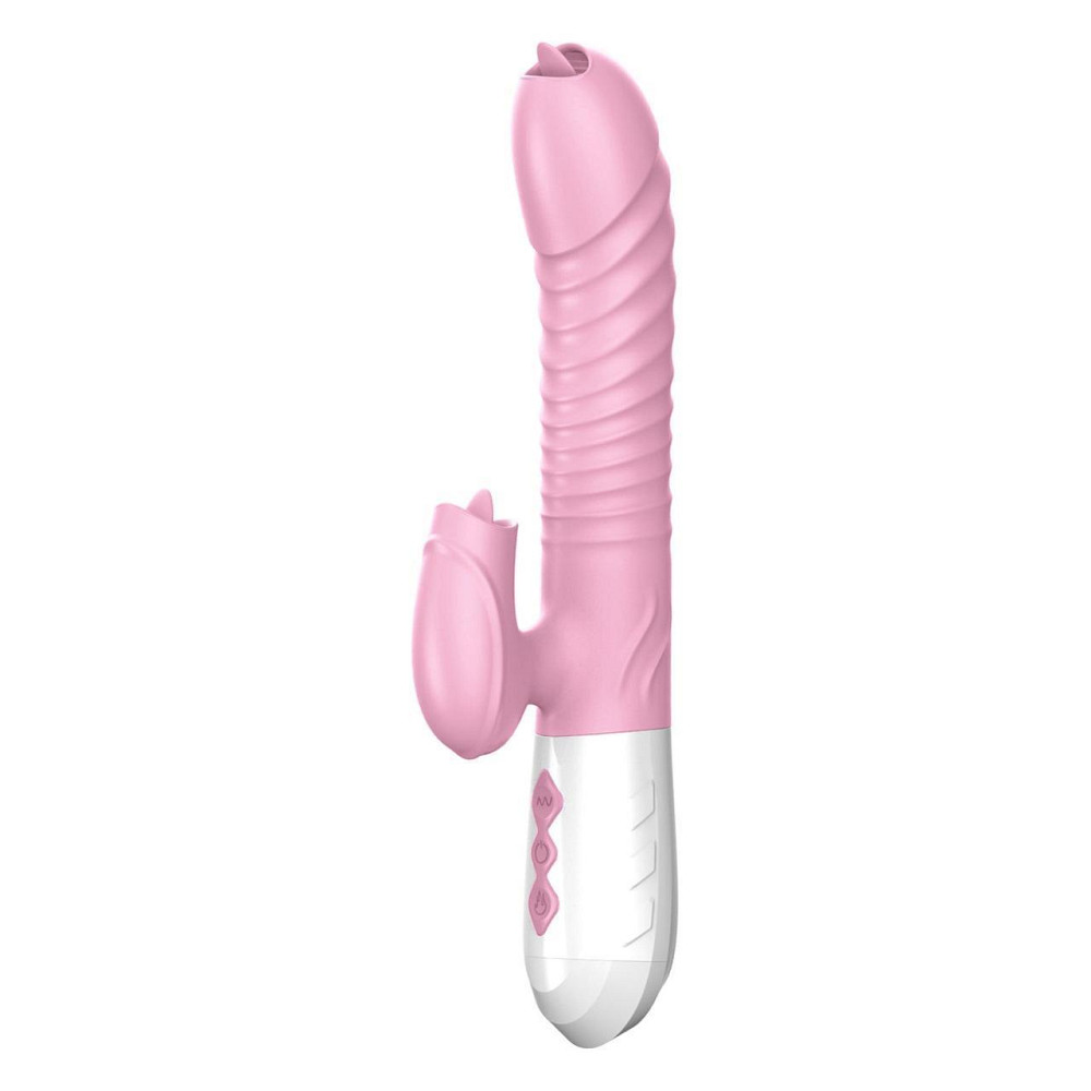Вібратор - Silicone Vibrator USB 7 Function and Thrusting Function / Heating Pink Sex Aura Київ - фото 1