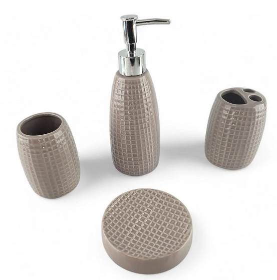 Дозатор для мыла, стаканы и мальница из керамики Киев - изображение 1