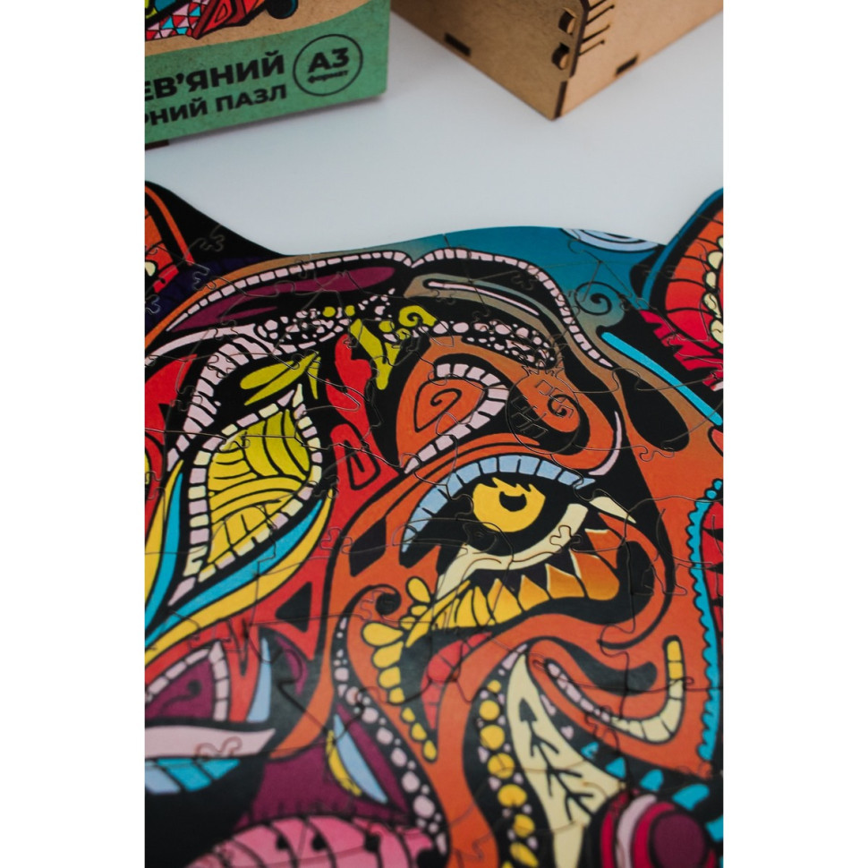 Фигурный деревянный пазл A3 