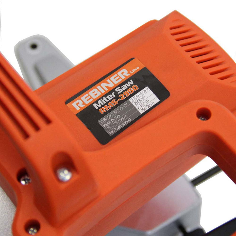 Торцювальна пила Rebiner RMS-2950 з протяжкою (255 мм, 2950 Вт) – ефективне рішення для точних розпилів, гарантія 36 міс, Литва Львів - фото 3