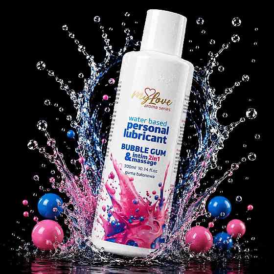 2в1 лубрикант та масажний гель - MyLove Aroma Series Intim&Massage Bubble Gum, 300 мл Sex Aura Київ