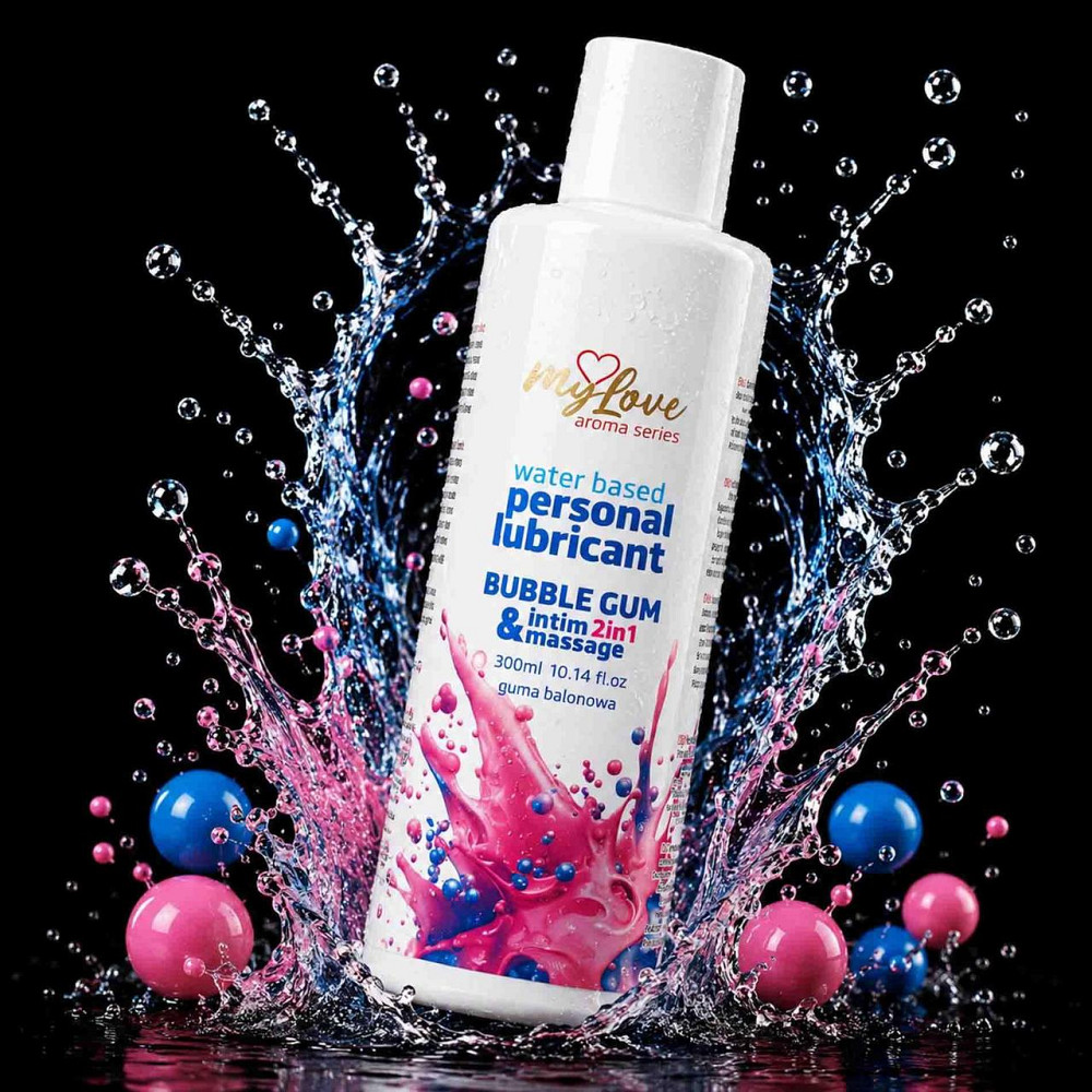 2в1 лубрикант та масажний гель - MyLove Aroma Series Intim&Massage Bubble Gum, 300 мл Sex Aura Київ - фото 2