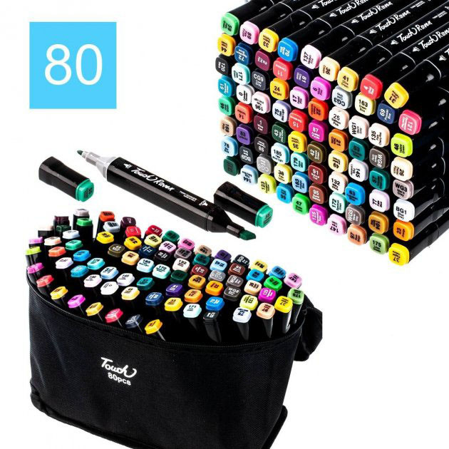 Набор профессиональных маркеров для скетчей 80 шт, Художественные акриловые маркеры MW-88 Львов - изображение 14