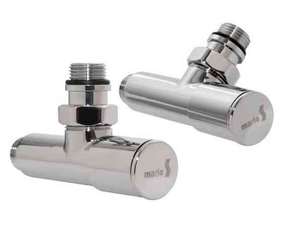 Кутові крани для рушникосушки Маріо G1/2" (комплект 2 шт.) хром Київ