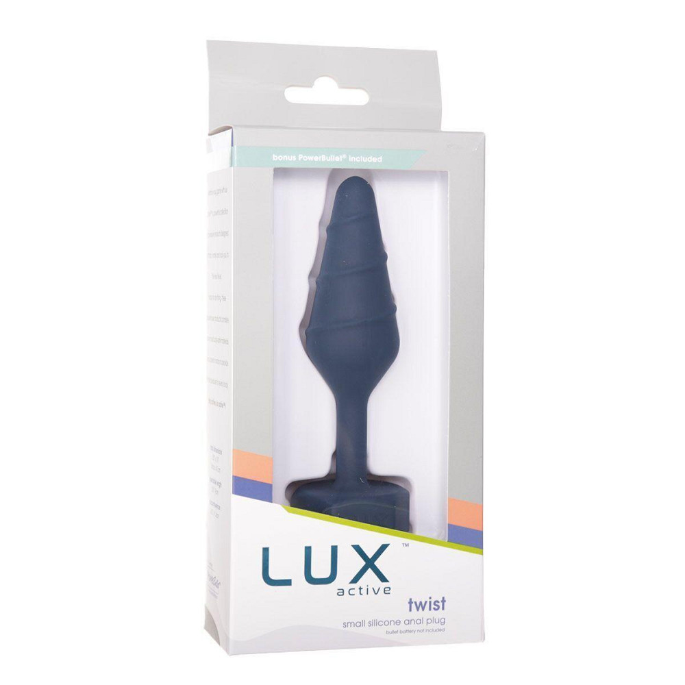 Анальна пробка Lux Active Twist Plug Small Blue (м'яте паковання!!!) Sex Aura Київ - фото 8