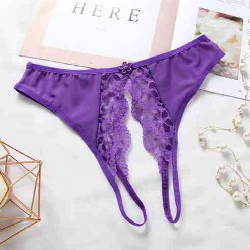Еротичні трусики з розрізом жіночі універсальний фіолетовий Київ