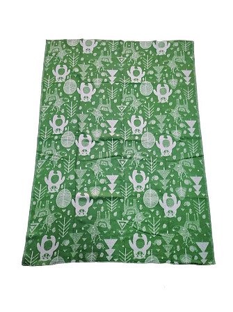 Ковдра дитяча бавовняна 100×140 зелена ведмедики Київ - фото 2
