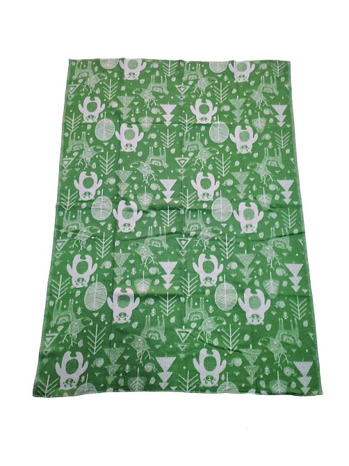 Ковдра дитяча бавовняна 100×140 зелена ведмедики Київ - фото 2