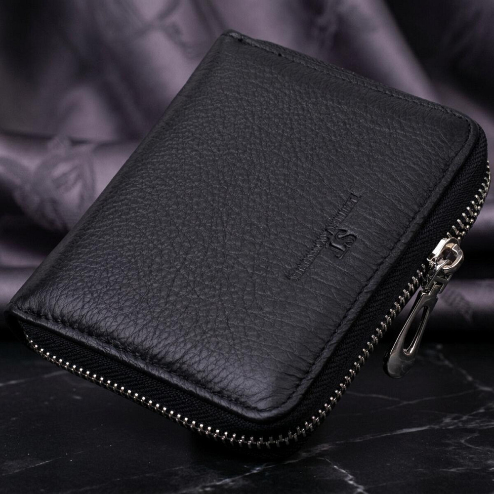 Женский отменный кошелек из натуральной кожи ST Leather 22449 Черный Киев - изображение 11