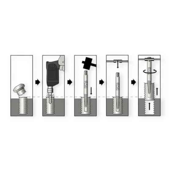 Екстрактори болтів (свердла) 2-8.5 мм 5 шт обламаних Мукачево