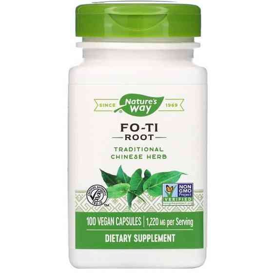 Горець багатоквітковий Nature's Way Fo-Ti 1220 мг 100 веганських капсул Київ