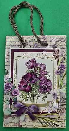 Пакет бумажный подарочный  МИНИ 8*12*3.5 арт11 (12 шт) Харьков