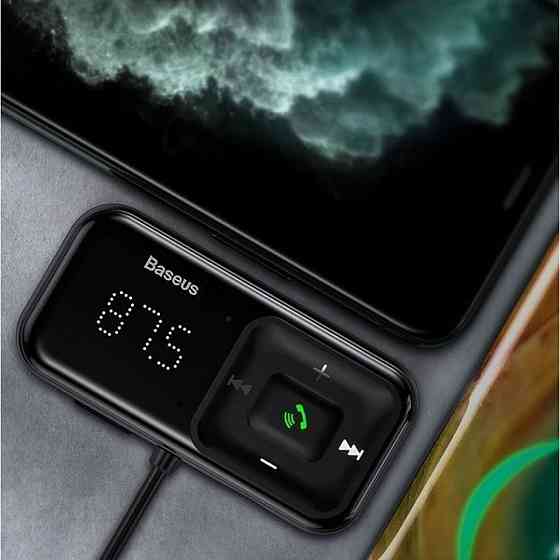 АЗП з FM-модулятором Baseus T Shaped S-16 Car Bluetooth MP3 Player Black Киев