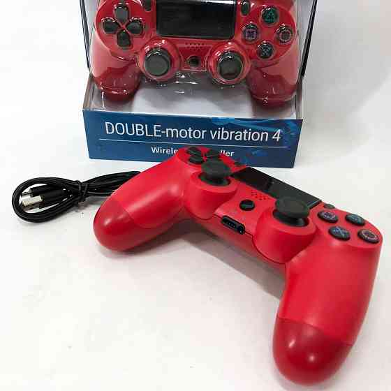 Джойстик DOUBLESHOCK для PS 4, бездротовий ігровий геймпад PS4/PC акумуляторний джойстик. Колір: червоний XO-99 Львів