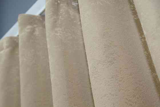 Комплект коротких штор VR-Textil Льон мармур Pavliani № 1170ш Бежевий 130х170 см 2 шт (35-0028) Київ