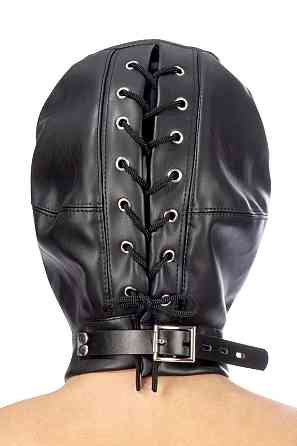 Капюшон з кляпом для БДСМ Fetish Tentation BDSM hood in leatherette with removable gag Sex Aura Київ