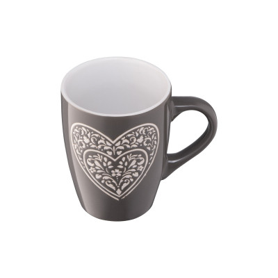 Чашка Ardesto Heart 330 мл Deep Grey (AR3467DGR) Вінниця - фото 2