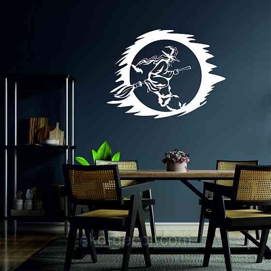 Декоративное настенное Панно «Ведьма» Декор на стену 70*53 см, Белый Киев