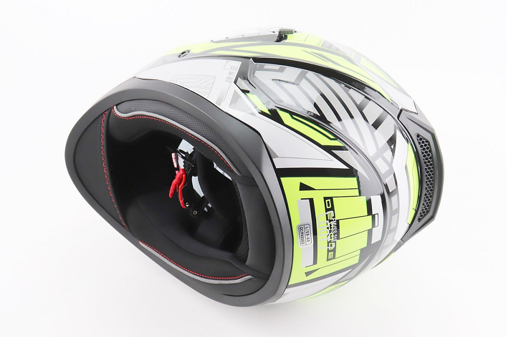 Шолом інтеграл, закритий (сертифікація DOT)+відкидні окуляри BLD-M67 L (59-60см), ЧОРНИЙ/НЕОНОВО-ЗЕЛЕНИЙ Киев - изображение 2