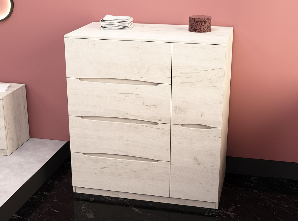 Комод Дельта №2, Дуб Крафт Білий, 1090/610/1200 Львов - изображение 4