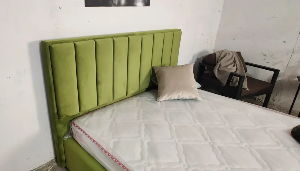 Кровать Arabela Comfort 120 х 190 см Simple С подъемным механизмом и нишей для белья Зеленый Киев - изображение 6