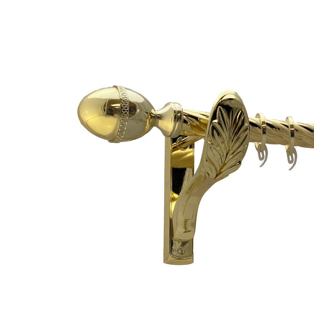 Карниз Orvit Фарже металевий однорядний ретро скручена труба кільце фасонне металеве  Золото 25 мм 300 см (00-00010866) Львів - фото 1