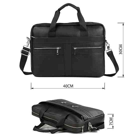 Сумка мужская Vintage 14625 кожаная Черная Киев