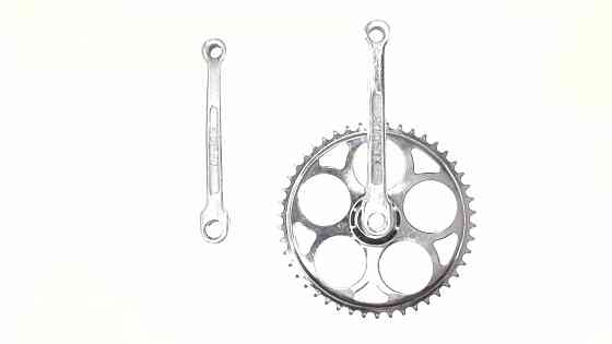 Зірка велосипедна (передня) 46T (+2 шатуни L-17 см, коло, хром) Мукачево