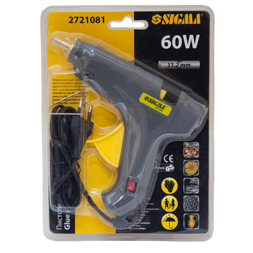 Пістолет термоклейовий d11,2мм 60W з вимикачем SIGMA Житомир