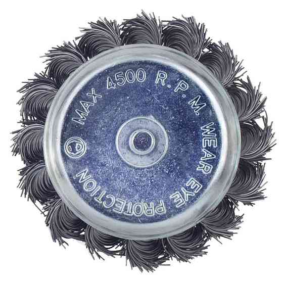 Щетка проволочная чашевидная Ø75мм хвостовик Ø6мм (стальная витая) SIGMA (9028071) Ровно