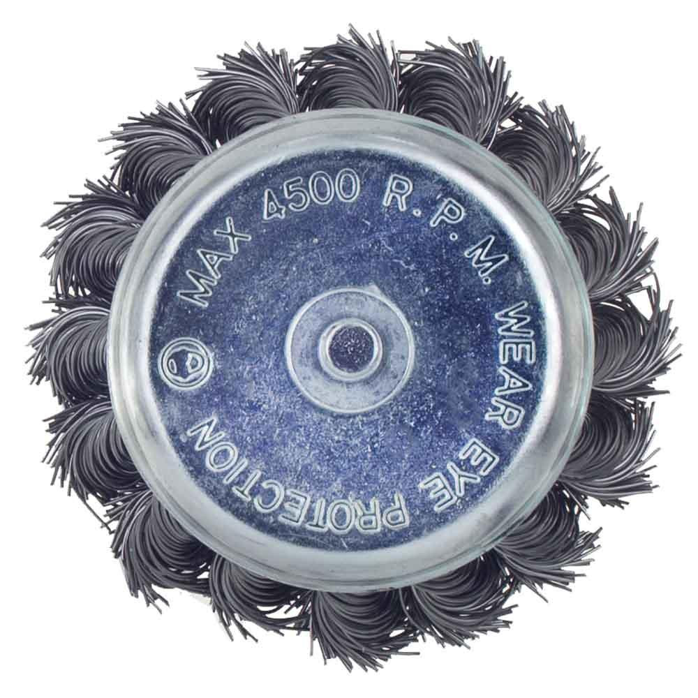 Щетка проволочная чашевидная Ø75мм хвостовик Ø6мм (стальная витая) SIGMA (9028071) Ровно - изображение 5