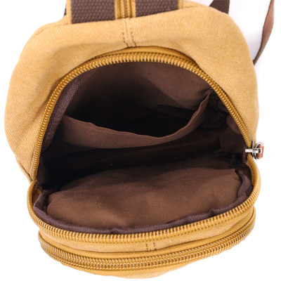 Сумка Vintage Текстильная через плечо с уплотненной спинкой Песочная (22178) Винница - изображение 10