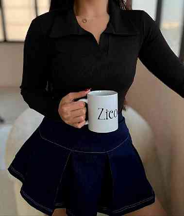 Женский базовый теплый гольф Рубчик на флисе с начесом Черный, 44/46 Одесса