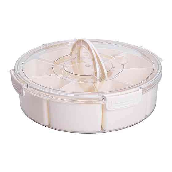 Бежевий контейнер для їжі з 9 відсіками Ø29 см Київ