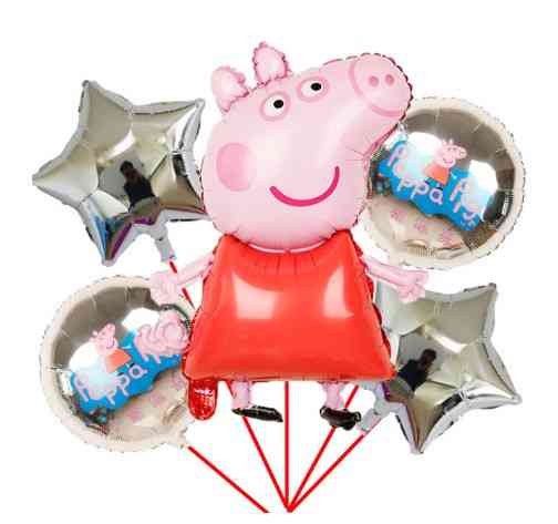 Свинка пеппа шарики для детей набор 5 штук разноцветный Киев