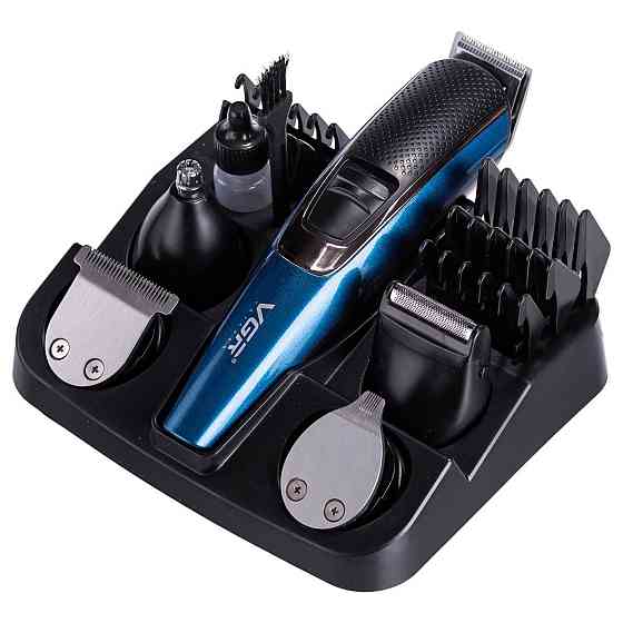 Машинка тример для стрижки 4в1 з насадками Синій VGR V-172 Київ