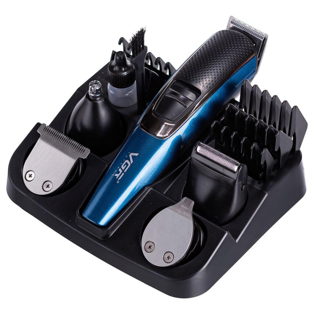 Машинка тример для стрижки 4в1 з насадками Синій VGR V-172 Київ - фото 2