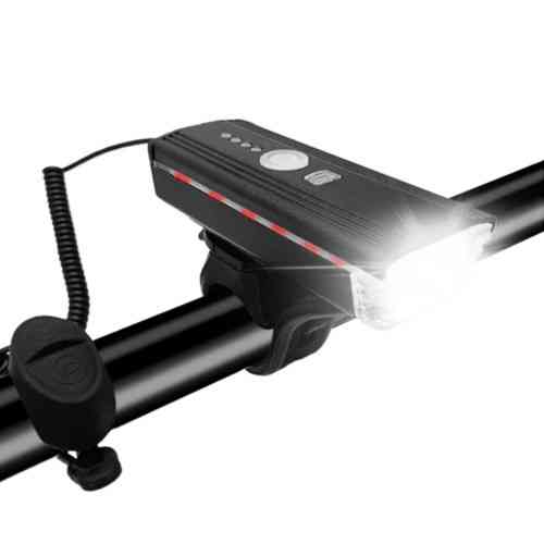 Велосипедный фонарь и велозвонок HJ-062 датчик света + выносная кнопка + microUSB + 4 режима / 3 режима Винница