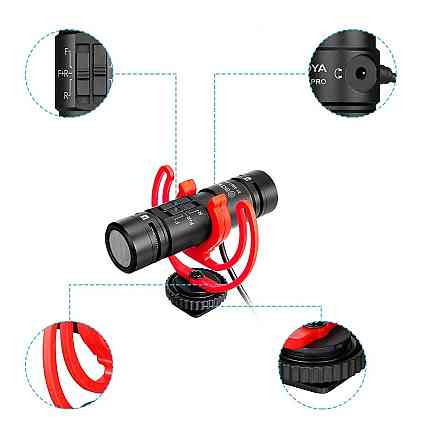 Микрофон пушки конденсаторный с двумя капсулами двунаправленный Boya BY-MM1 Pro Киев