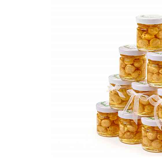 Бонбоньерки для гостей на свадьбу, День Рождения, годик, мед с фундуком 50 грамм 1 шт. Одесса