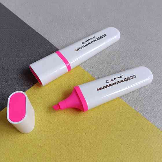 Текстмаркер "Centropen" клин. Highlighter Style 1-4,6мм рожевий Київ