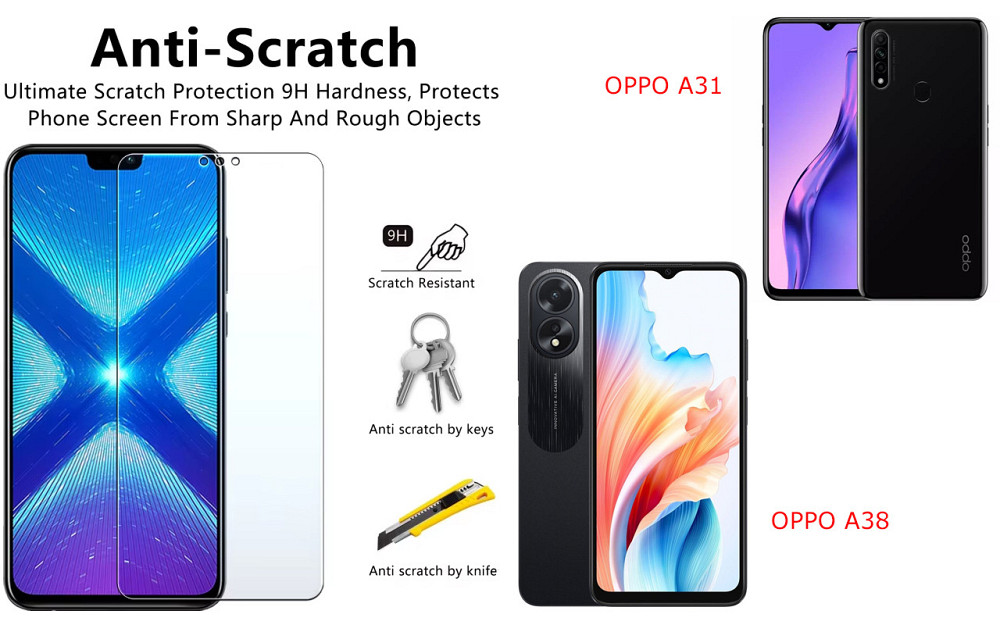 Защитное стекло NeoGlass для OPPO A31, OPPO A38 – ультрапрозрачное и устойчивое Киев - изображение 1