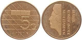 Нидерланды 5 гульденов 1997 Беатрикс (1980-2013) никель плакированный бронзой Полтава - изображение 1