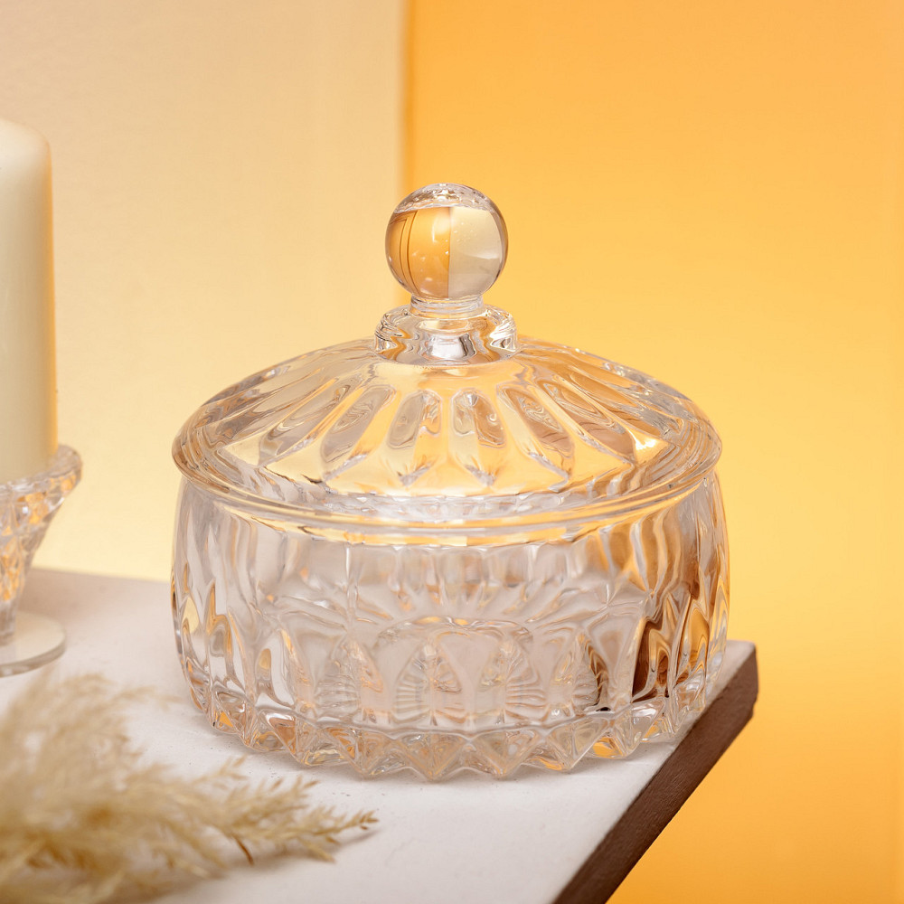 Цукерниця з кришкою кругла скляна прозора HP-4-124 Коломыя - изображение 5