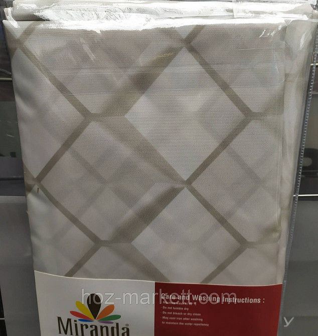 Штора для душа тканевая миранда Van 180 х 200 см светло оливковый Харьков - изображение 3