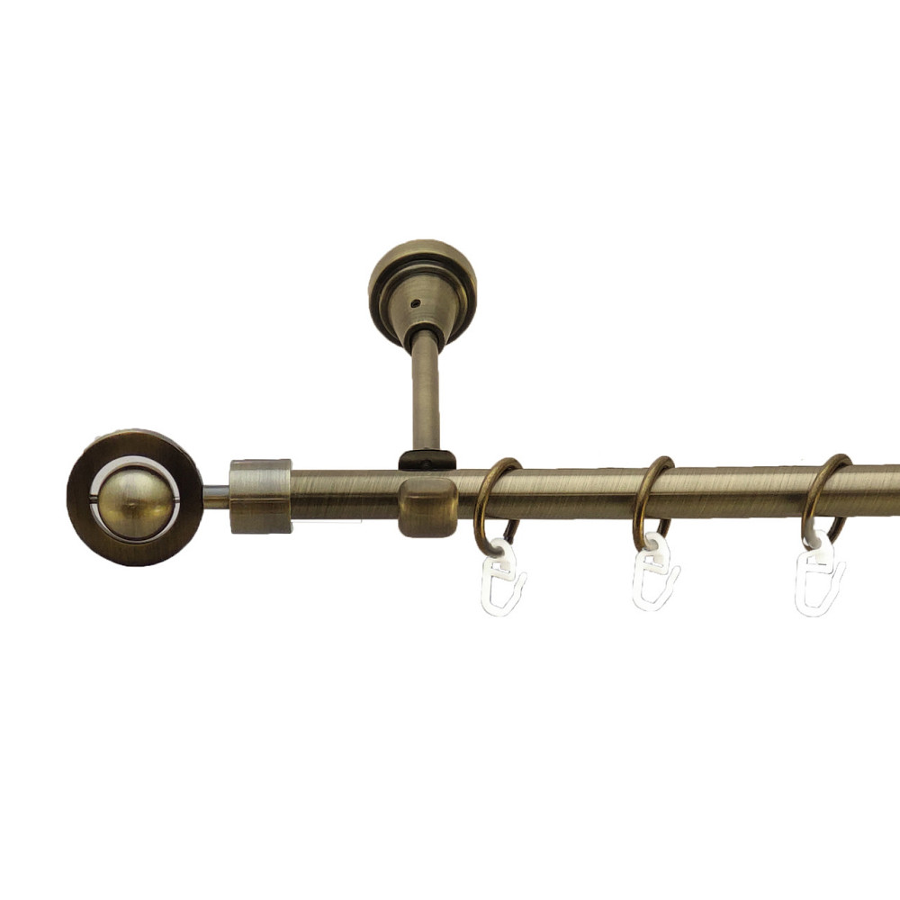 Карниз Orvit Пополо металевий однорядний відкритий Антик 16 мм 300 см (3327923) Львов - изображение 1